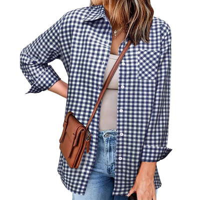 Flanell Button Down Hemd Für Damen | Langarm