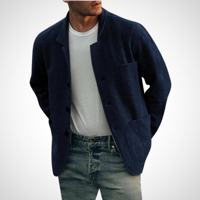 Strukturiertes Button-Front-Jacke für Herren