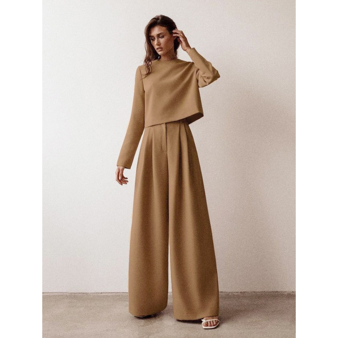 Weite Hosen- und Oberteil-Set für Damen