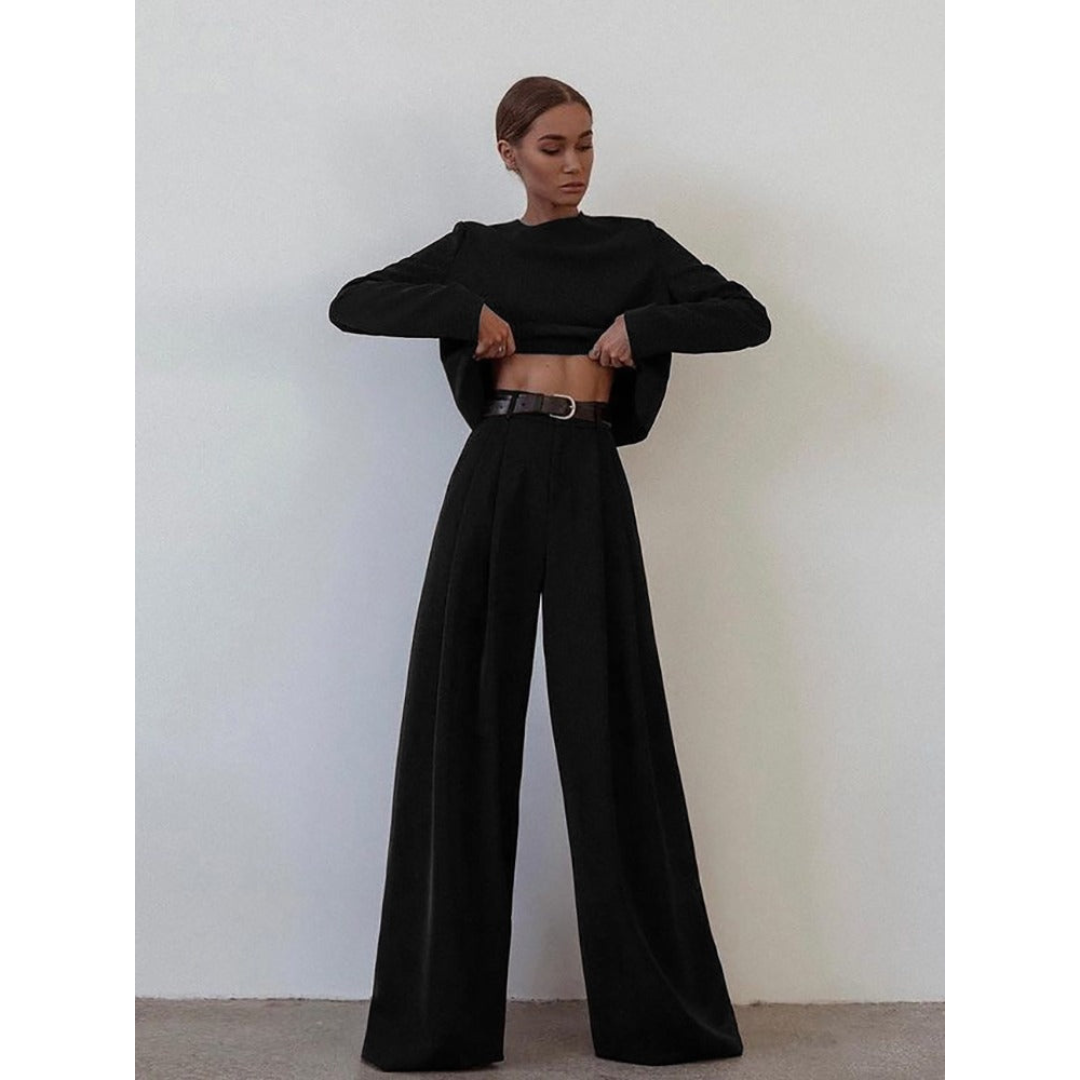 Weite Hosen- und Oberteil-Set für Damen