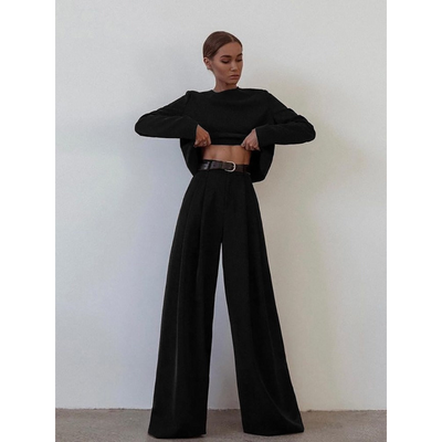 Weite Hosen- und Oberteil-Set für Damen