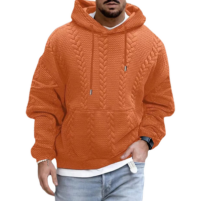 Kapuzenpullover mit Zopfmuster für Herren