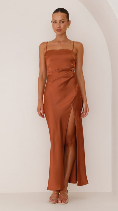 Mayfair™ | Ilana - Kupfer Maxi-Kleid
