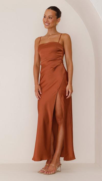 Mayfair™ | Ilana - Kupfer Maxi-Kleid