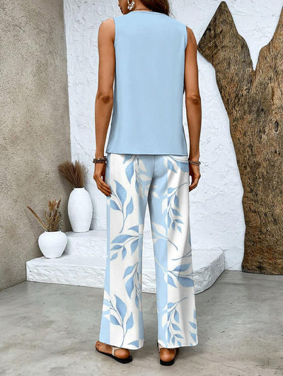 Oberteil und hose für damen elegantes 2-teiliges sommer-set