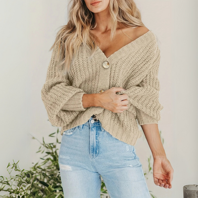 Strickjacke mit Knöpfen für Damen