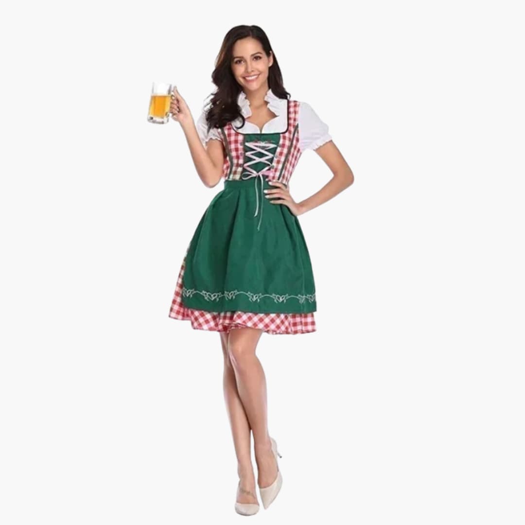 Spitzenbesetztes Dirndl kleid für Damen - Oktoberfest 2025
