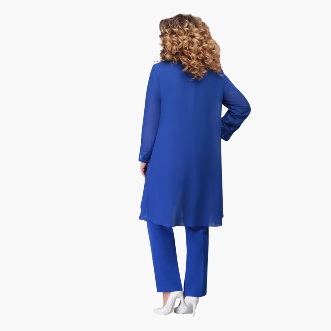 Bestickter 3-Teiler Anzug für Damen