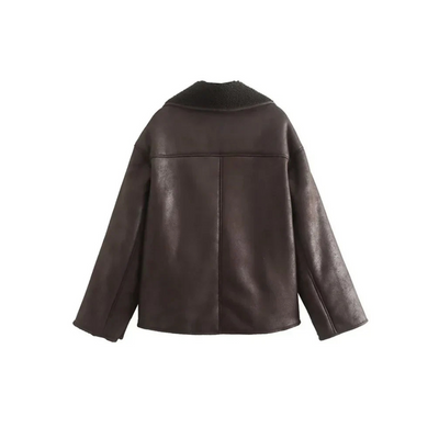 Damen Langarm Stylische Revers Jacke | Winter