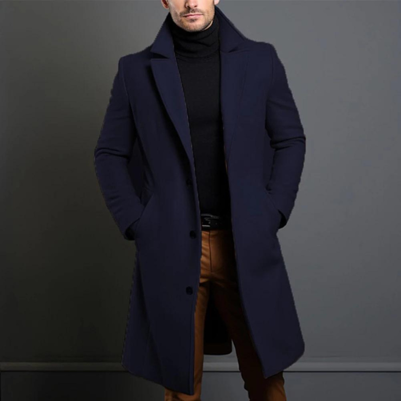 Herren Wintermantel | Slim Fit Langer Mantel
