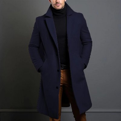 Herren Wintermantel | Slim Fit Langer Mantel