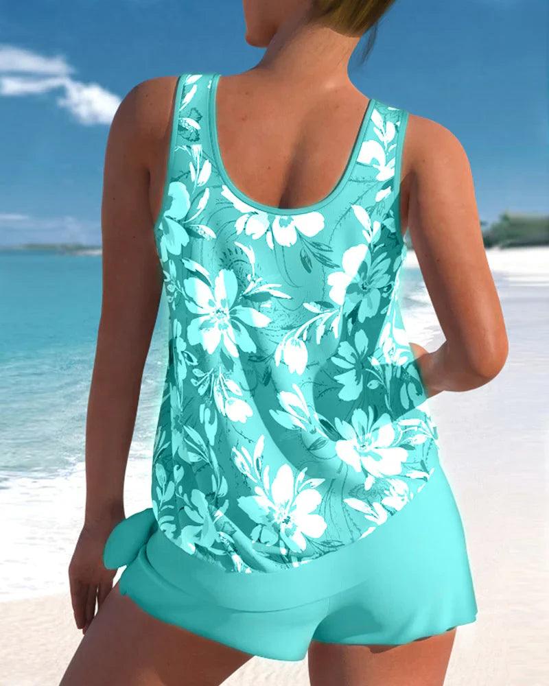 Tankini-Set mit Blumenmuster für Damen