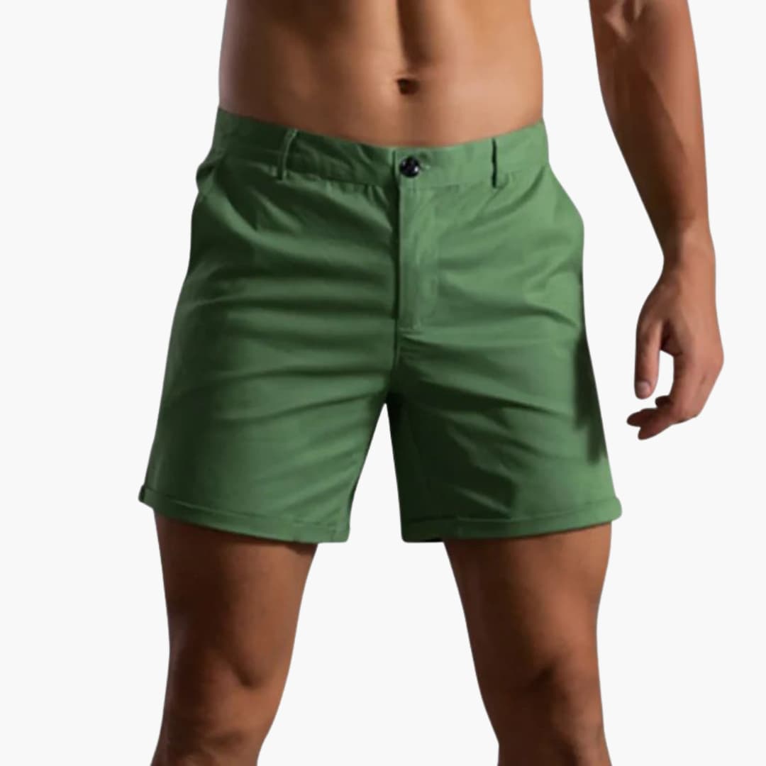 Herren Sommer Shorts mit Knopfverschluss und Gürtelschlaufen