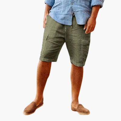 Herren Leinenshorts mit Seitentaschen für Sommerkleidung