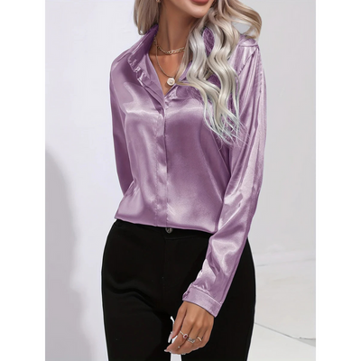 Langärmliges Button Down Hemd für Damen | Schick
