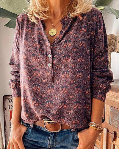 Bedruckte bluse für Frauen
