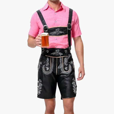 Bestickte Trachten Lederhose für Herren - Oktoberfest 2025