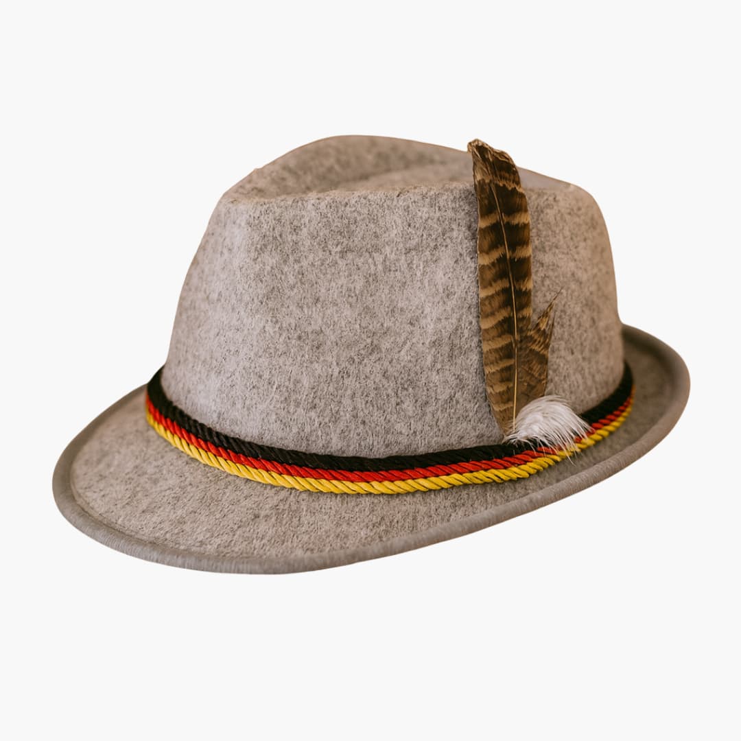 Bayerischer Filz hut mit Feder für Herren - Oktoberfest 2025