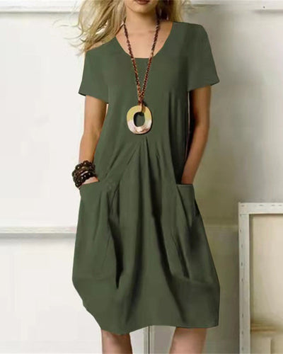 Nora - khaki tunika-kleid