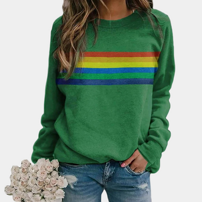 Gestreiftes Sweatshirt für Damen
