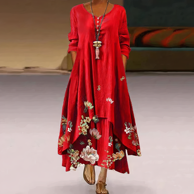 Elegantes baumwollkleid für frauen