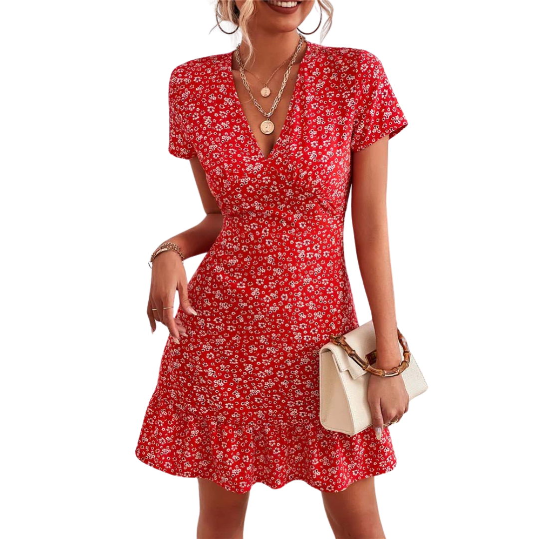 Florales Mini-Kleid für Damen