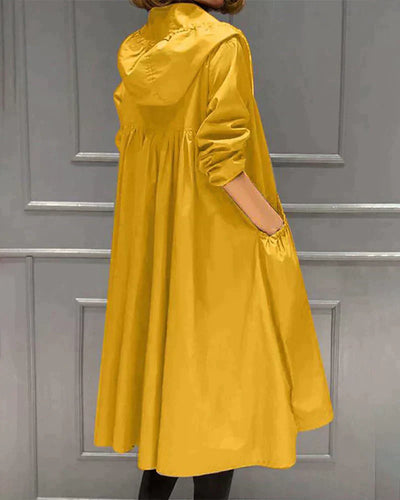 Lange Regenjacke für Damen | Mit Kapuze