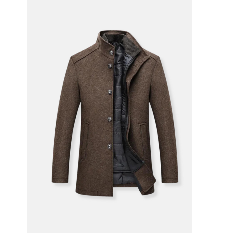 Mantel mit hohem Kragen für Herren
