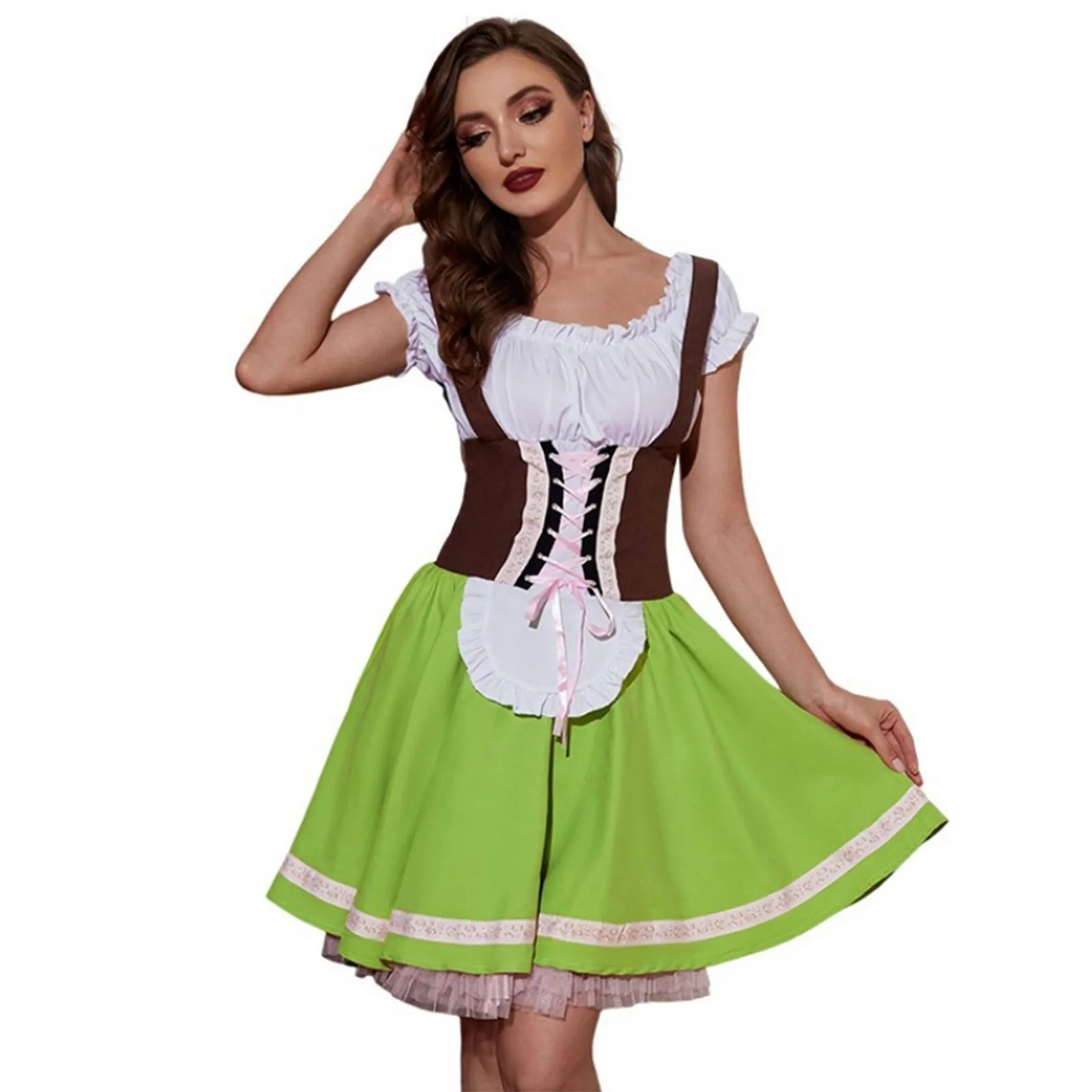 Damen Klassisches Deutsches Oktoberfest Dirndl Kleid