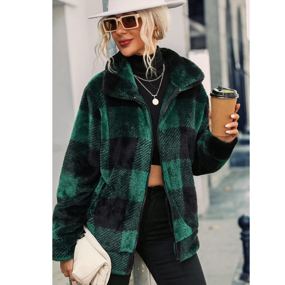 Karierte Jacke für Damen