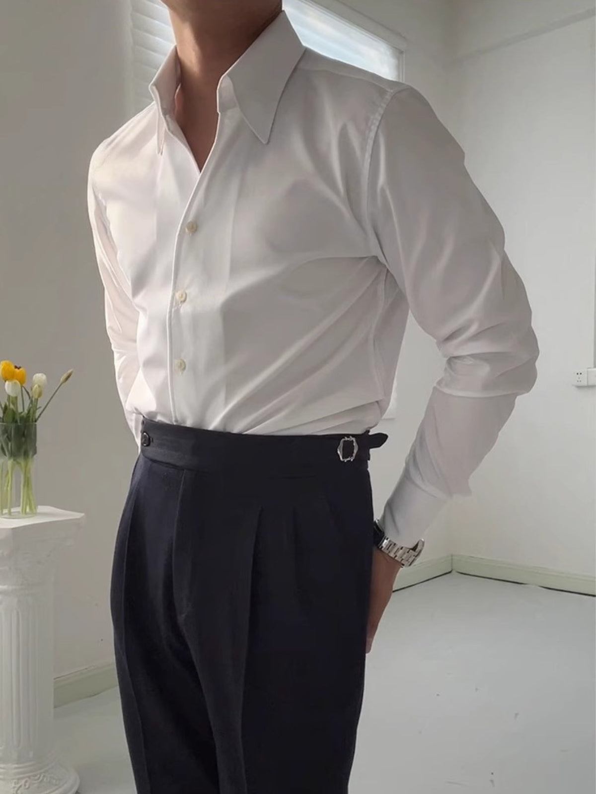 Adrian ™ | Italienisches Sport V-Ausschnitt Bambus-Shirt