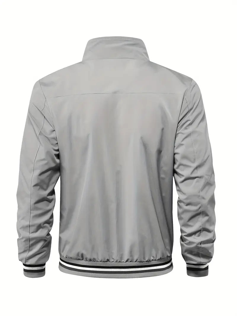 Stanton - Lässige Stehkragen Zip Up Jacke