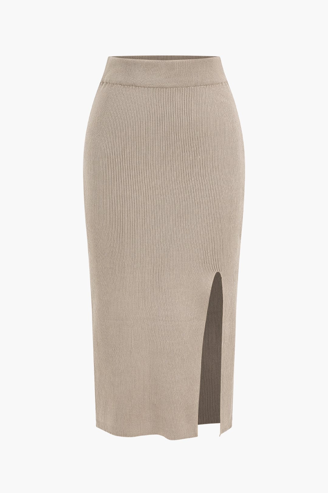 Jessica | Geripptes Zweiteiler-Set mit Twist-Detail & Schlitzrock