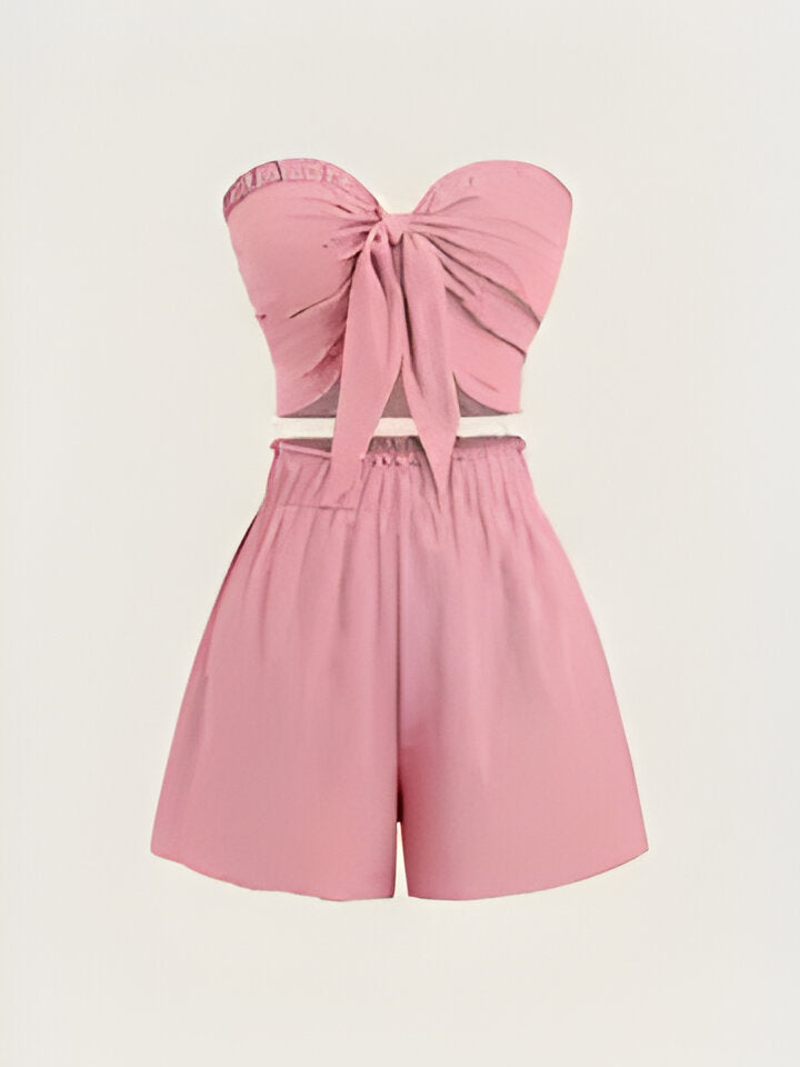 Sophie | Romantisches Date am Meer Top + Shorts Slim Fit