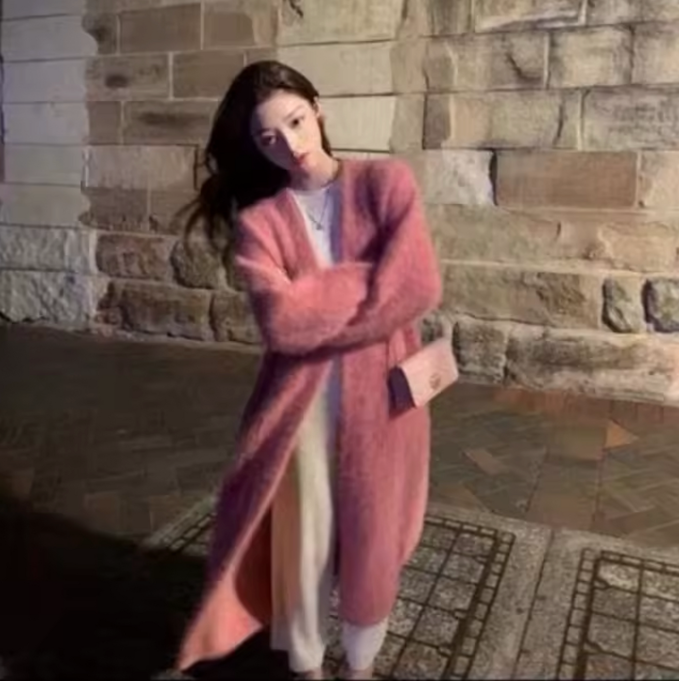 Yassi – Lange Strickjacke aus Kaschmir