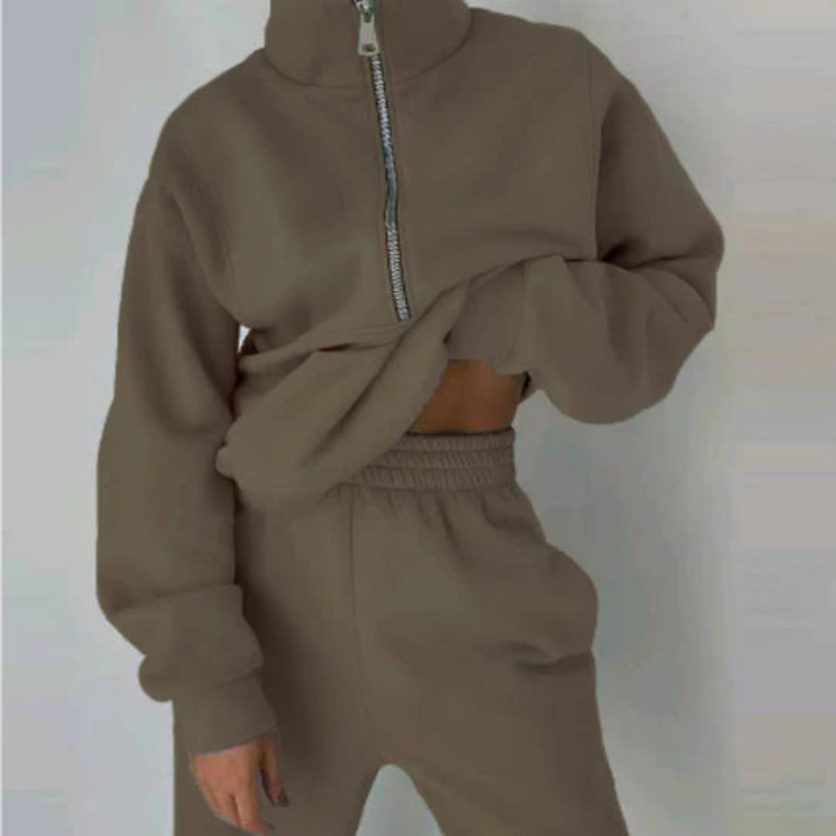 Zip-Sweatshirt Set Freizeit für Damen