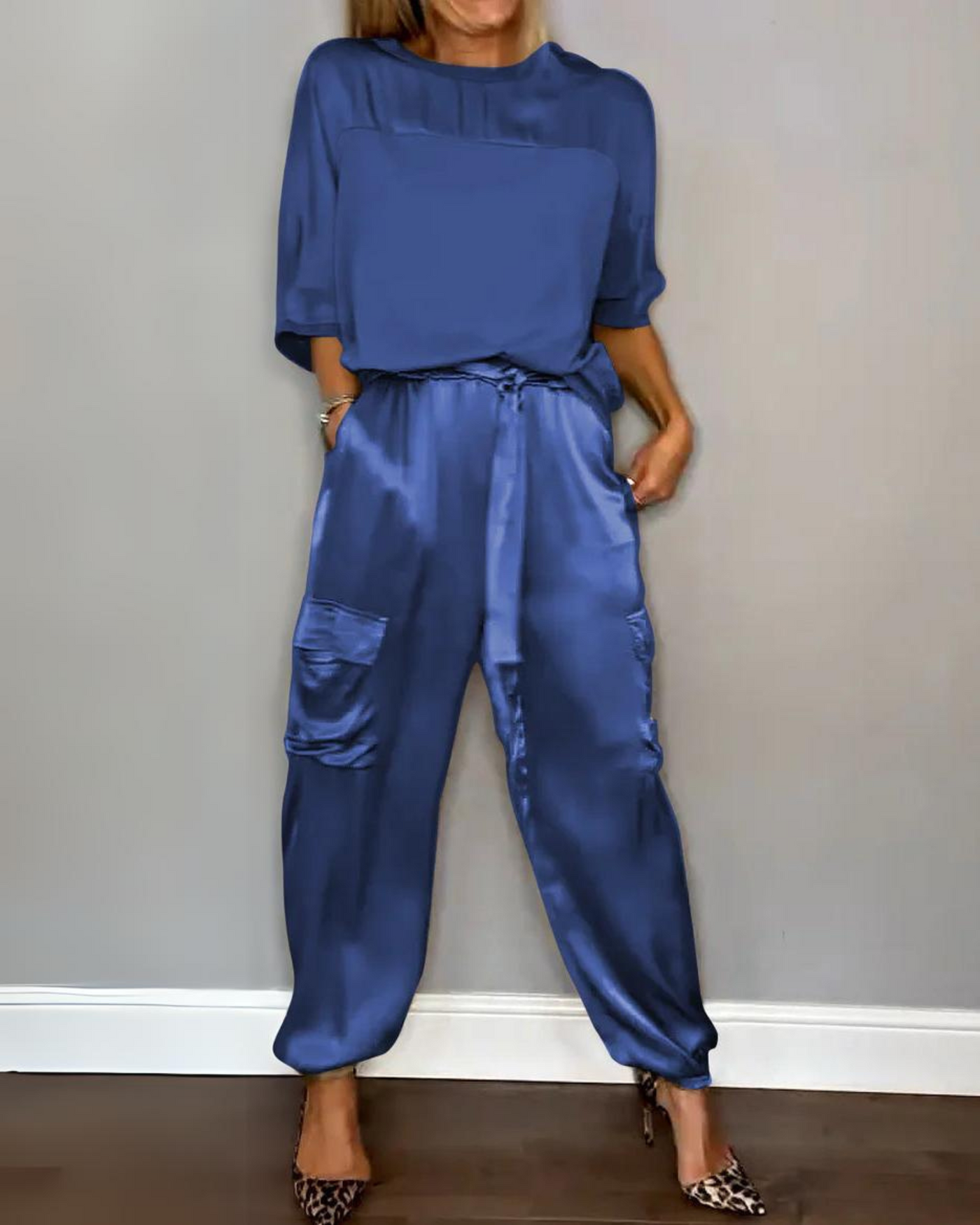 Elisa™ - Set mit halben Ärmeln aus Satin