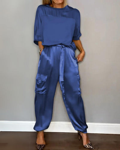 Elisa™ - Set mit halben Ärmeln aus Satin