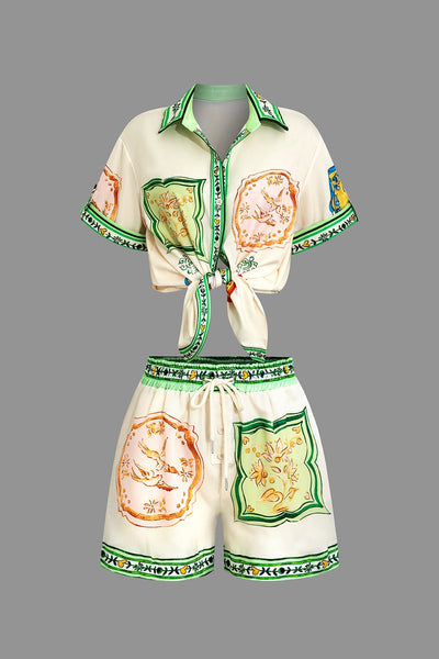 Denise | Elegantes Zweiteiler-Set mit Print-Design