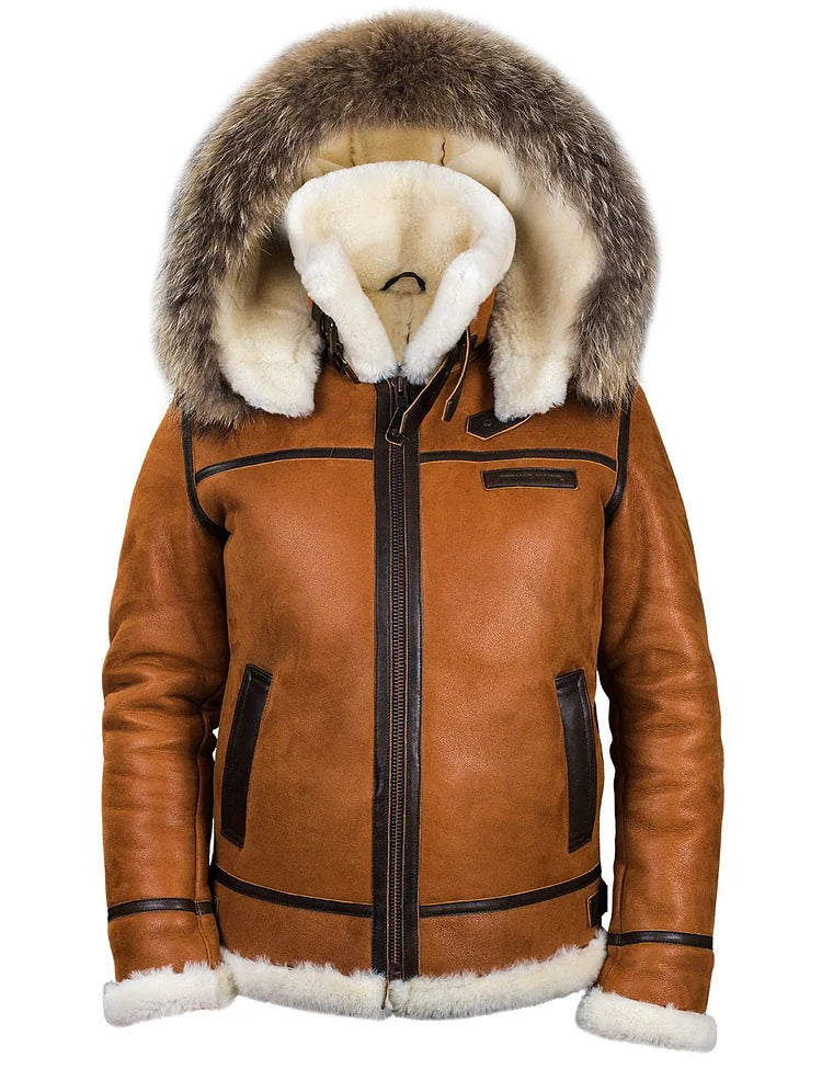 Leder wintermantel