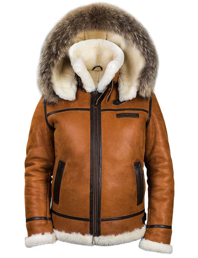 Leder wintermantel
