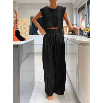 Glänzendes Zweiteiler-Set für Damen