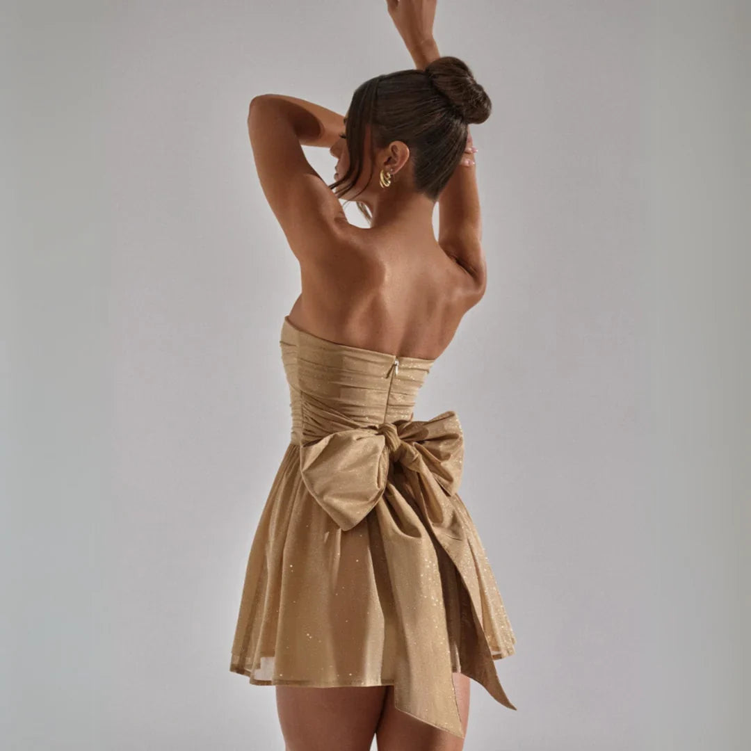 Funkelndes trägerloses Kleid für Damen