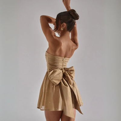 Funkelndes trägerloses Kleid für Damen