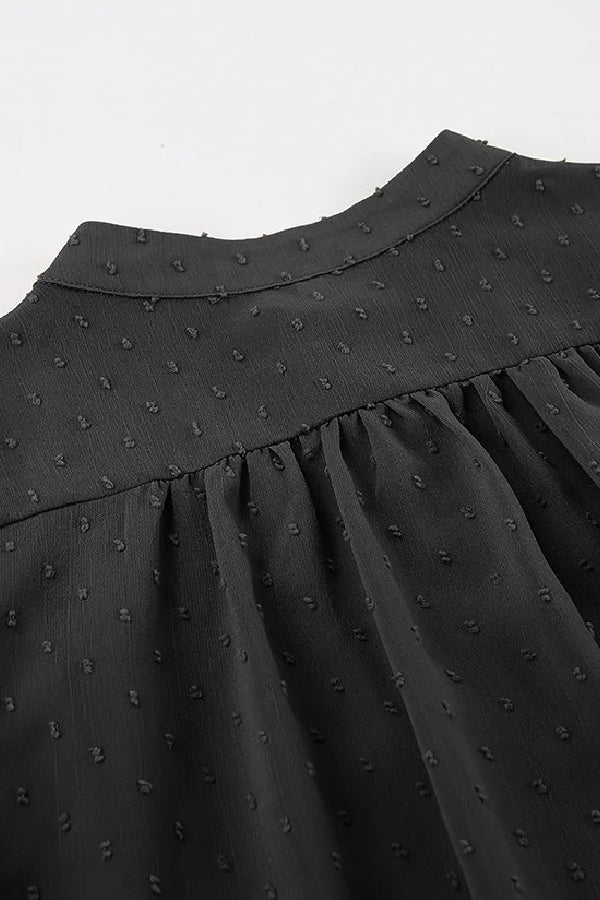 Zella® | Elegantes Hemd mit lockeren Punkten und Puffärmeln