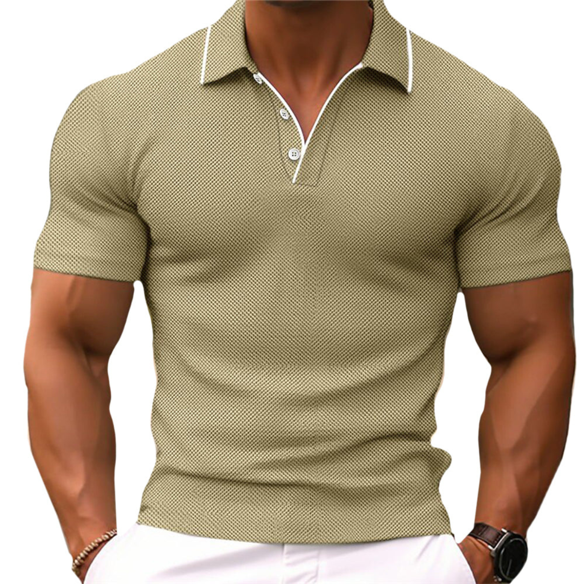 Struktur Polo Slim Fit Für Herren