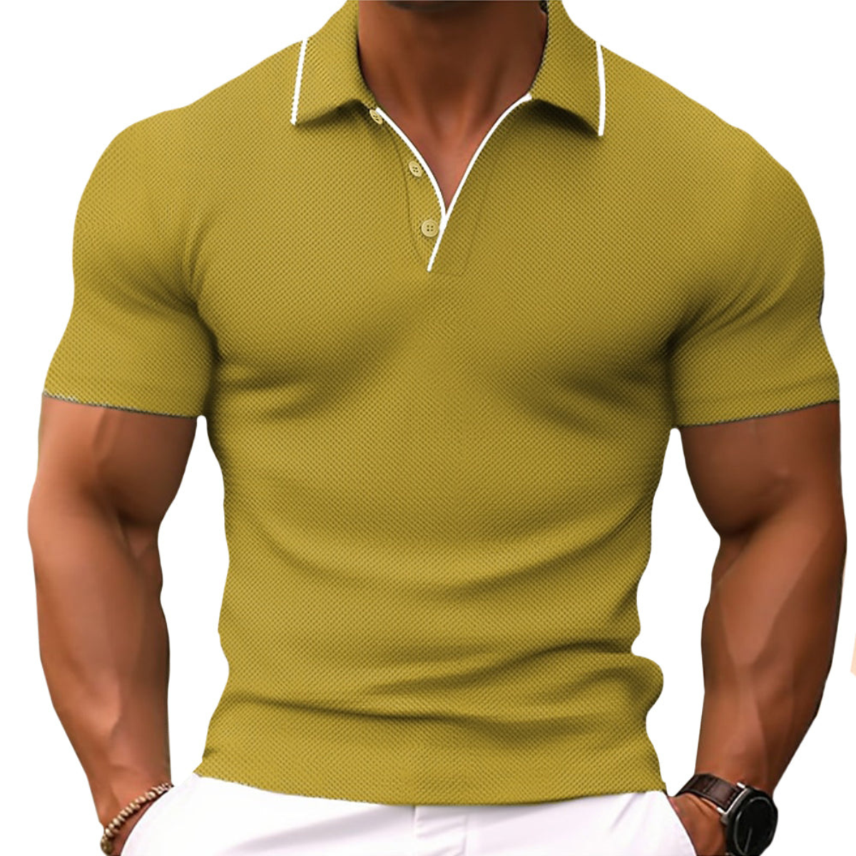 Struktur Polo Slim Fit Für Herren