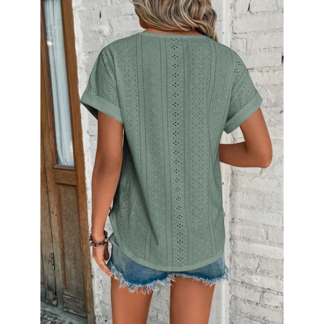 Oberteil mit Lochmuster für Damen