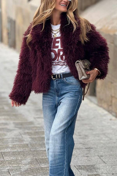 Mae® | Fuchsiafarbene Fleecejacke