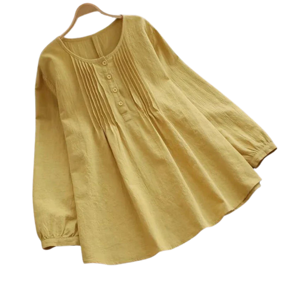 Gefaltete Langarmbluse Für Damen